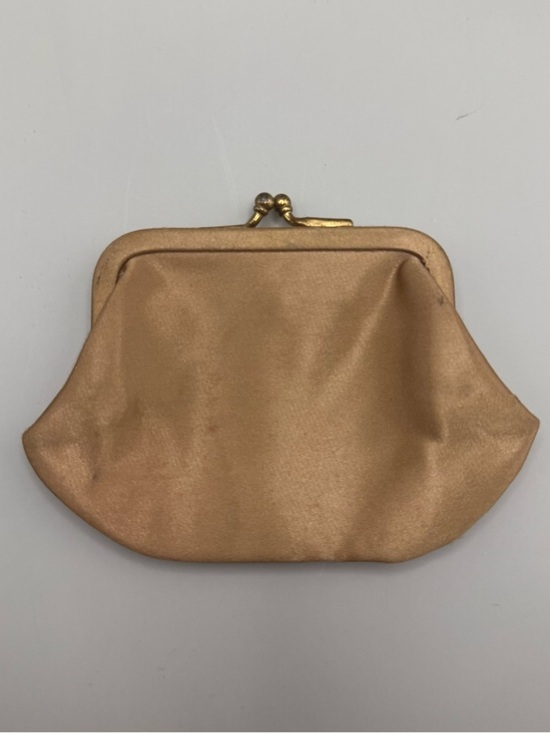 Handbags - Vintage Satin Golden Kiss Lock Coin Change Purse/Pouch  Women’s 3x4”